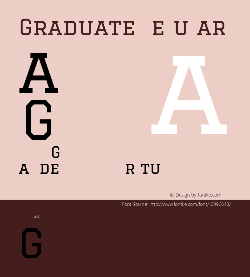 Graduate Regular Version 1.001 Font Sample