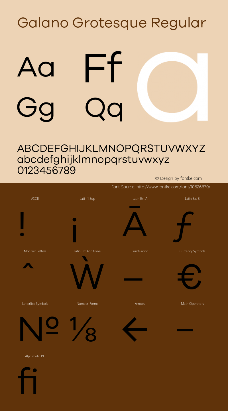 Galano Grotesque Regular Version 1.000;PS 001.000;hotconv 1.0.70;makeotf.lib2.5.58329 Font Sample