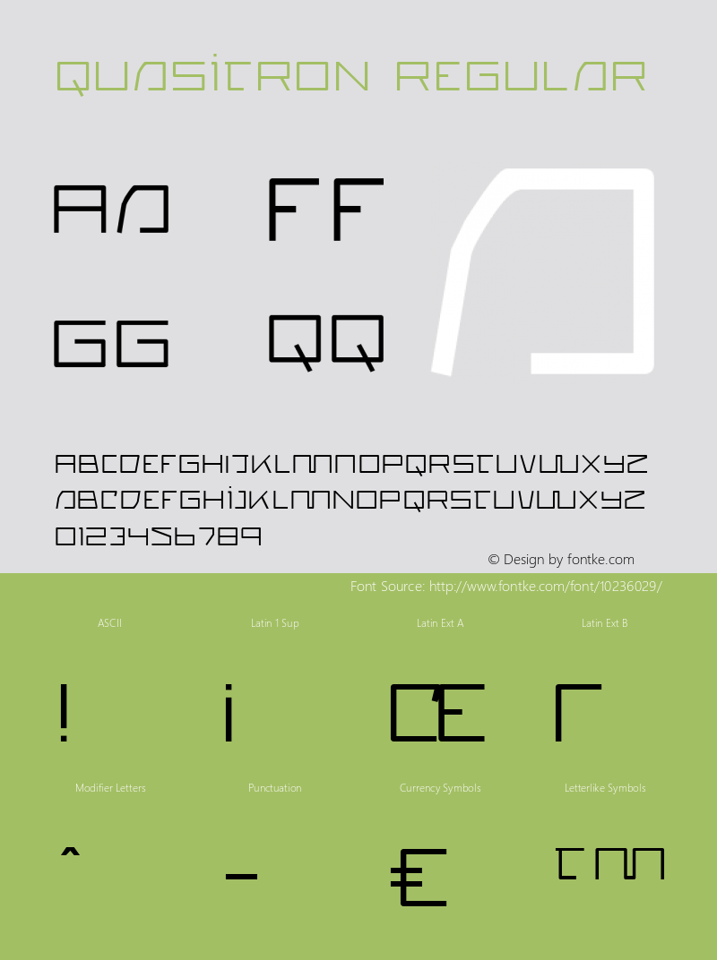 Quasitron Regular 001.000 Font Sample