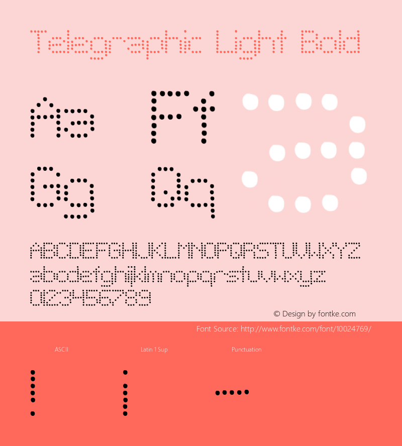 Telegraphic Light Bold 1.0 Font Sample