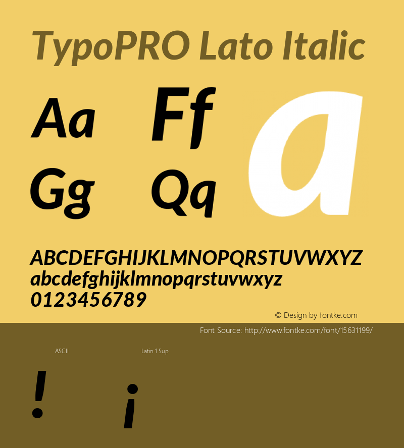 TypoPRO Lato Italic Version 2.015; 2015-08-06; http://www.latofonts.com/ Font Sample