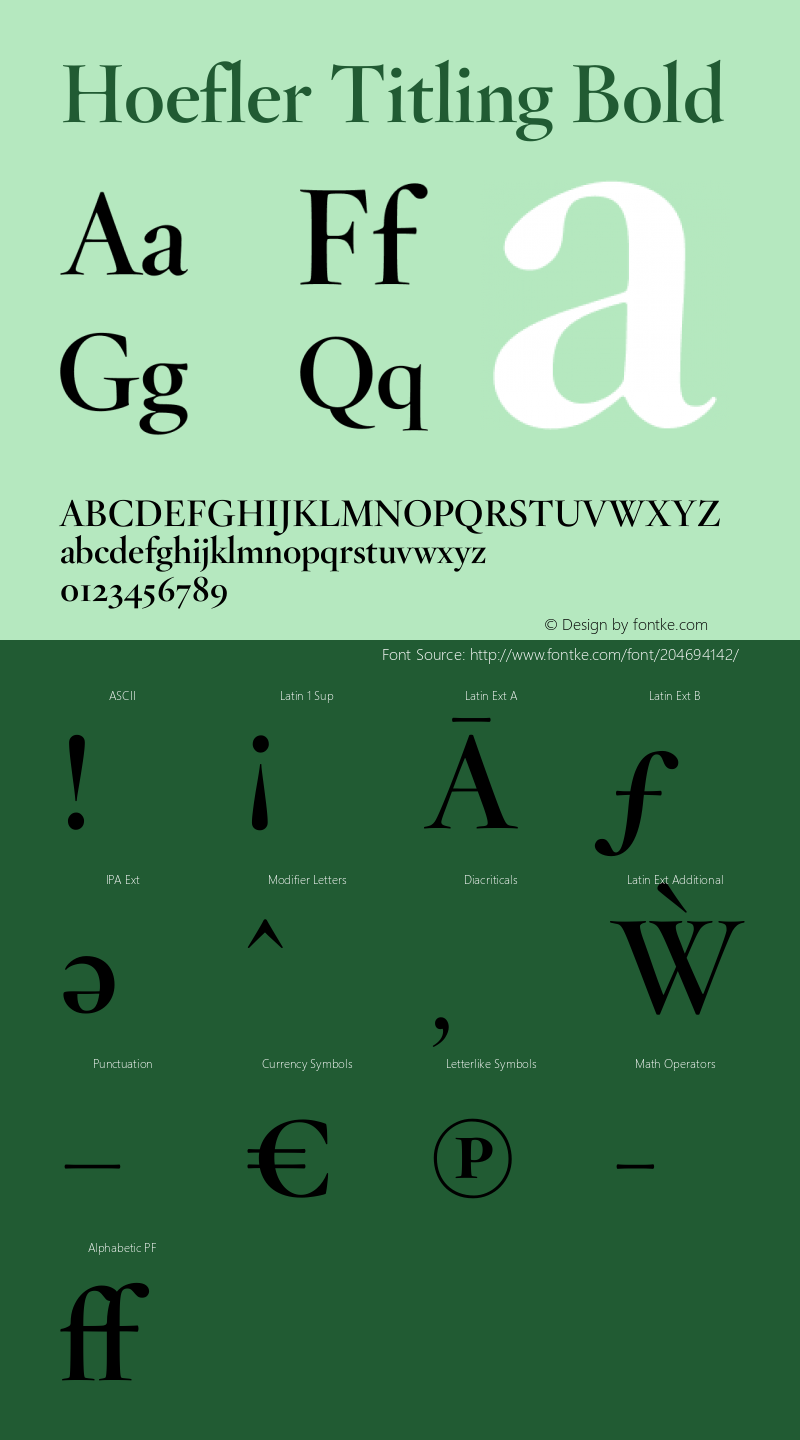 Hoefler Titling Bold Version 1.301 | web-ttf图片样张