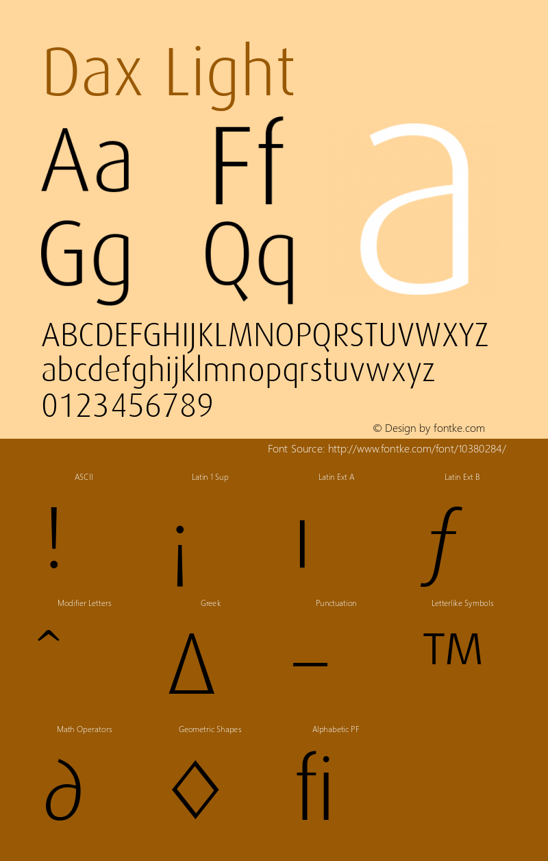 Dax Light 001.000 Font Sample