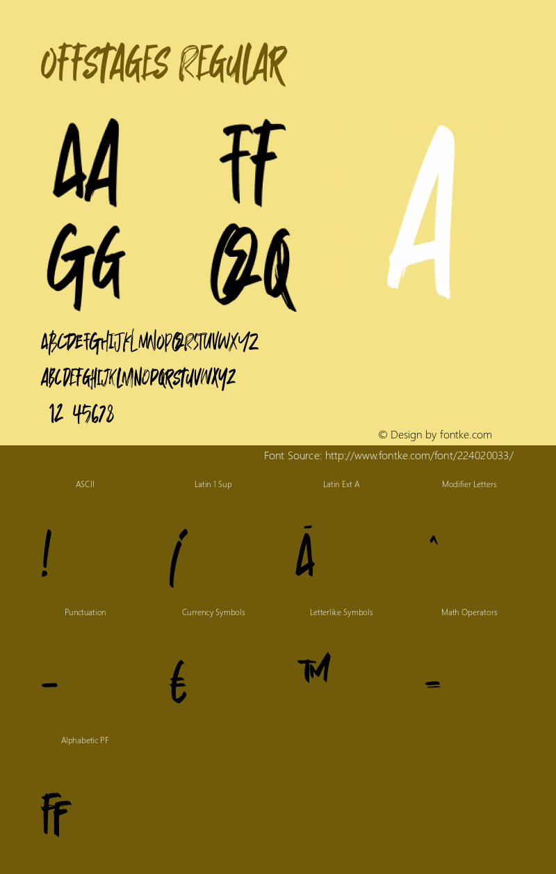 Offstages Version 1.00;November 6, 2021;FontCreator 13.0.0.2683 64-bit图片样张