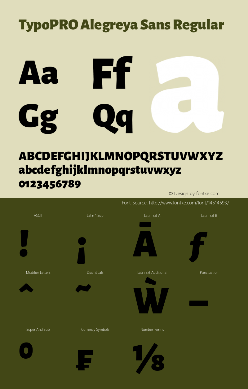 TypoPRO Alegreya Sans Regular Version 1.000;PS 001.000;hotconv 1.0.70;makeotf.lib2.5.58329 DEVELOPMENT Font Sample