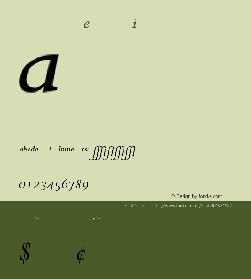 Perpetua Expert Italic 001.003 Font Sample