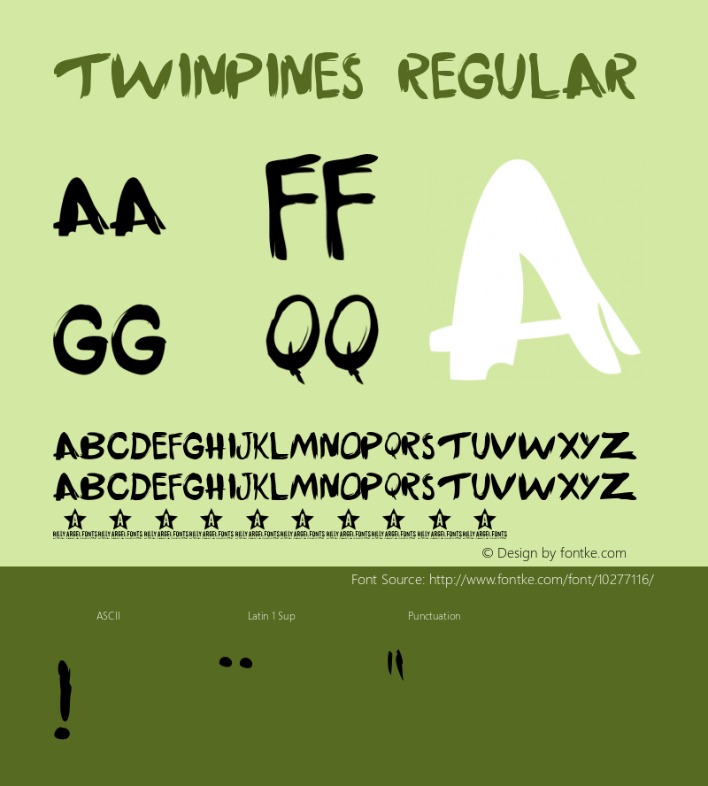 TWINPINES Regular Version 1.000 Font Sample