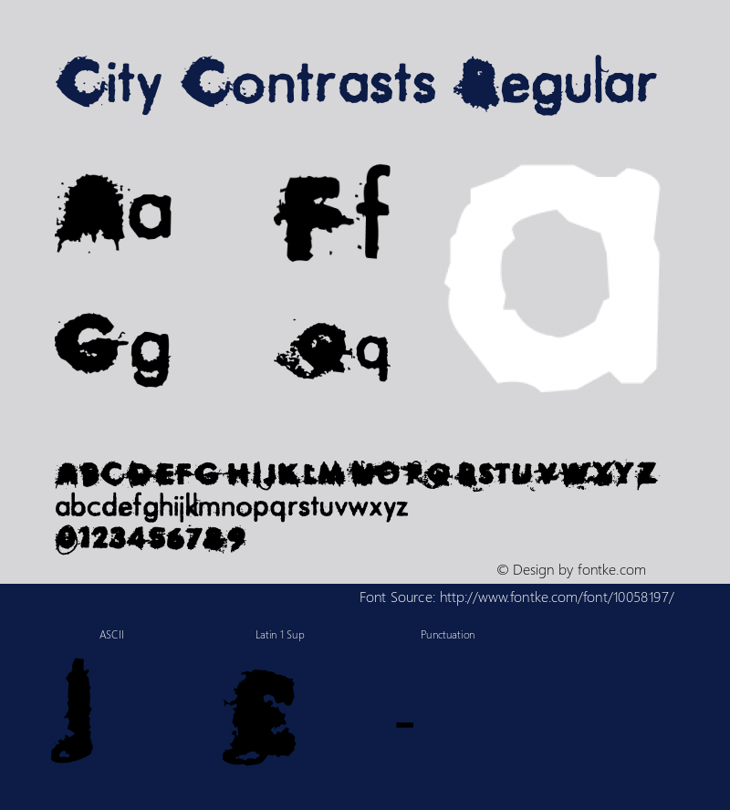 City Contrasts Regular .ttf Fonts Font Sample
