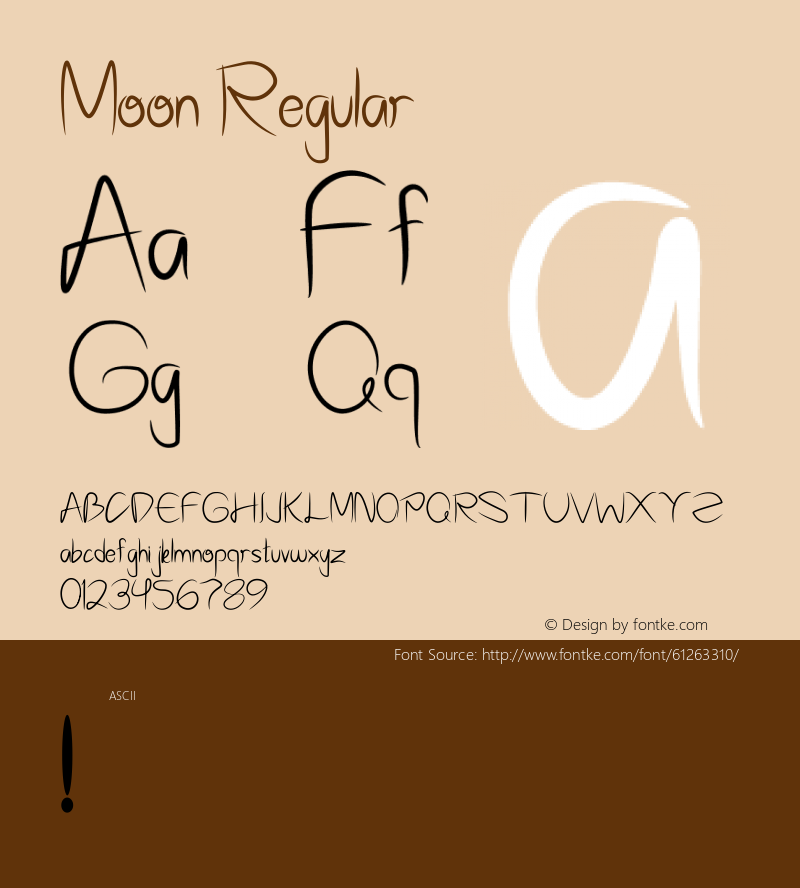 MoonLight Version 001.000 Font Sample