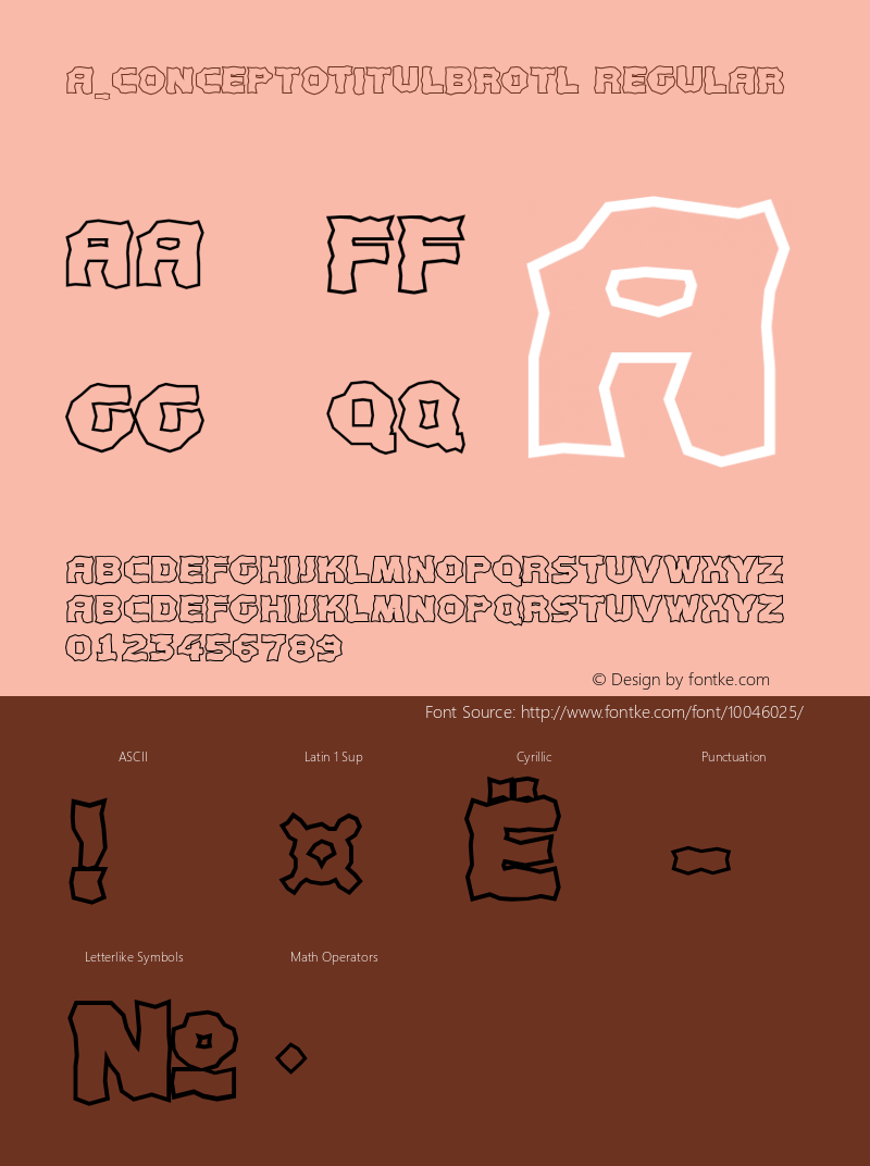 a_ConceptoTitulBrOtl Regular 01.02 Font Sample