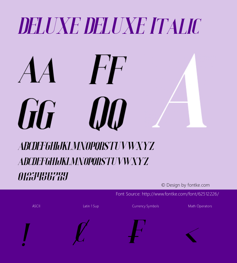 DELUXE DELUXE Italic Version 1.00;May 3, 2020;FontCreator 12.0.0.2525 32-bit Font Sample