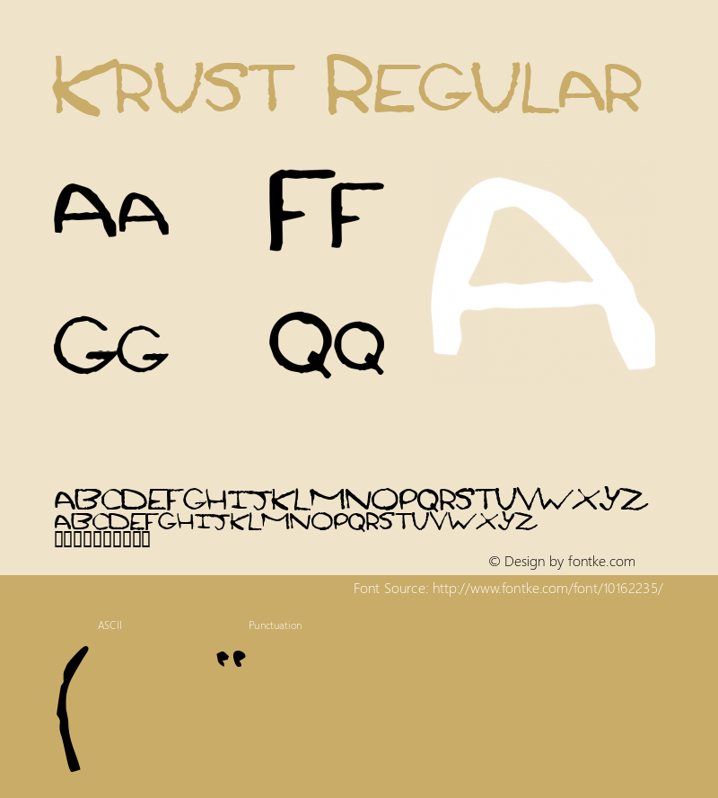 Krust Regular Rev. 003.000 Font Sample