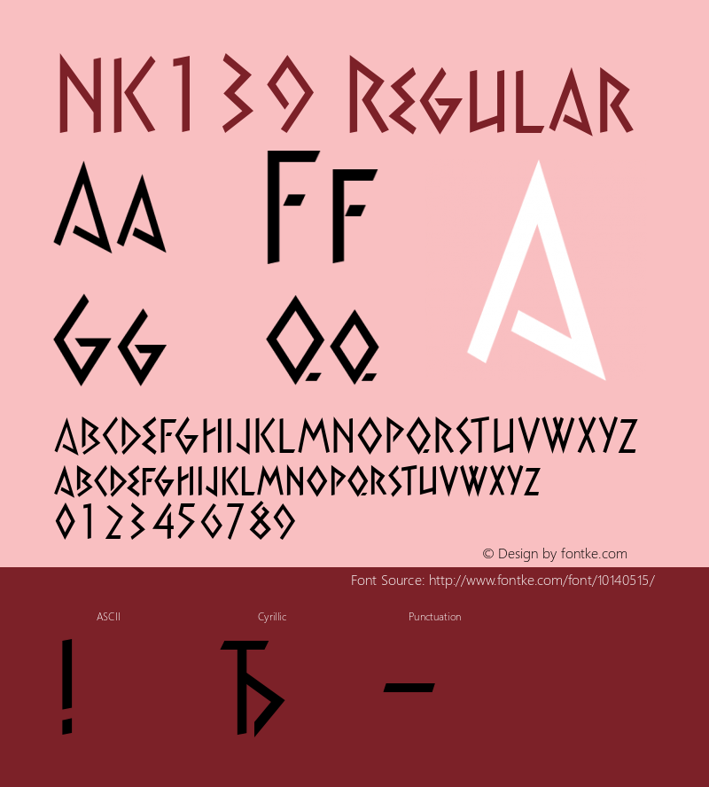 NK139 Regular Version 1.00 2005 initial release Font Sample