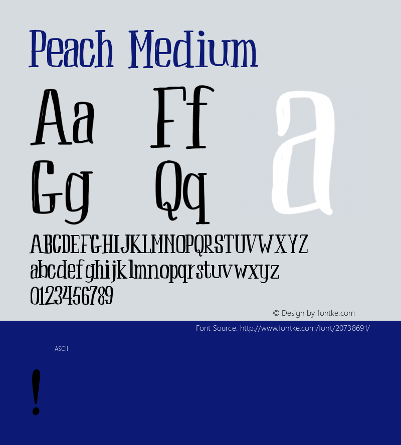 Peach Version 001.000 Font Sample