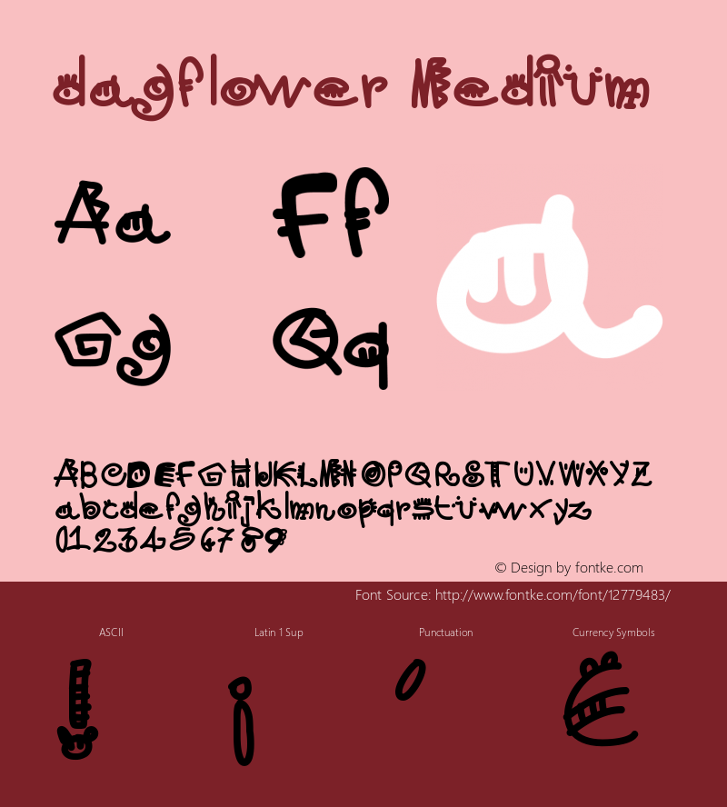 dagflower Medium Version 001.000 Font Sample