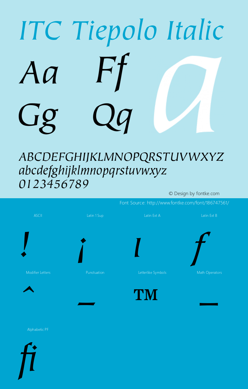 Tiepolo-BookItalic 001.000图片样张