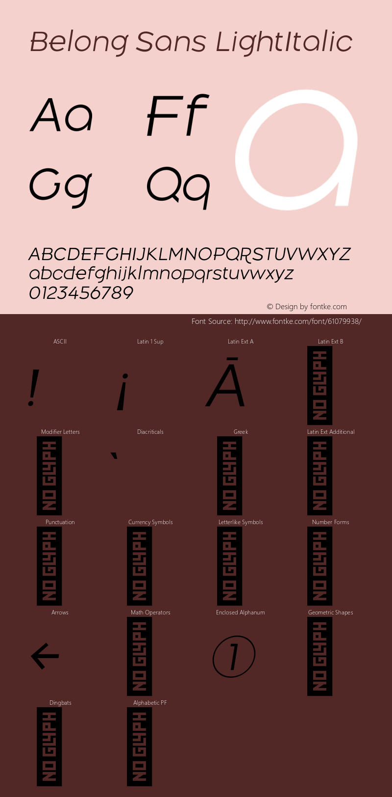 Belong Sans LightItalic Version 1.000;hotconv 1.0.109;makeotfexe 2.5.65596 Font Sample