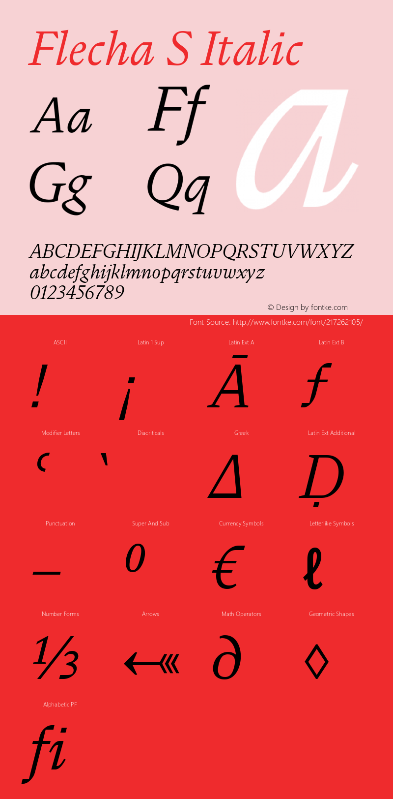 Flecha S Regular Italic Version 2.002图片样张