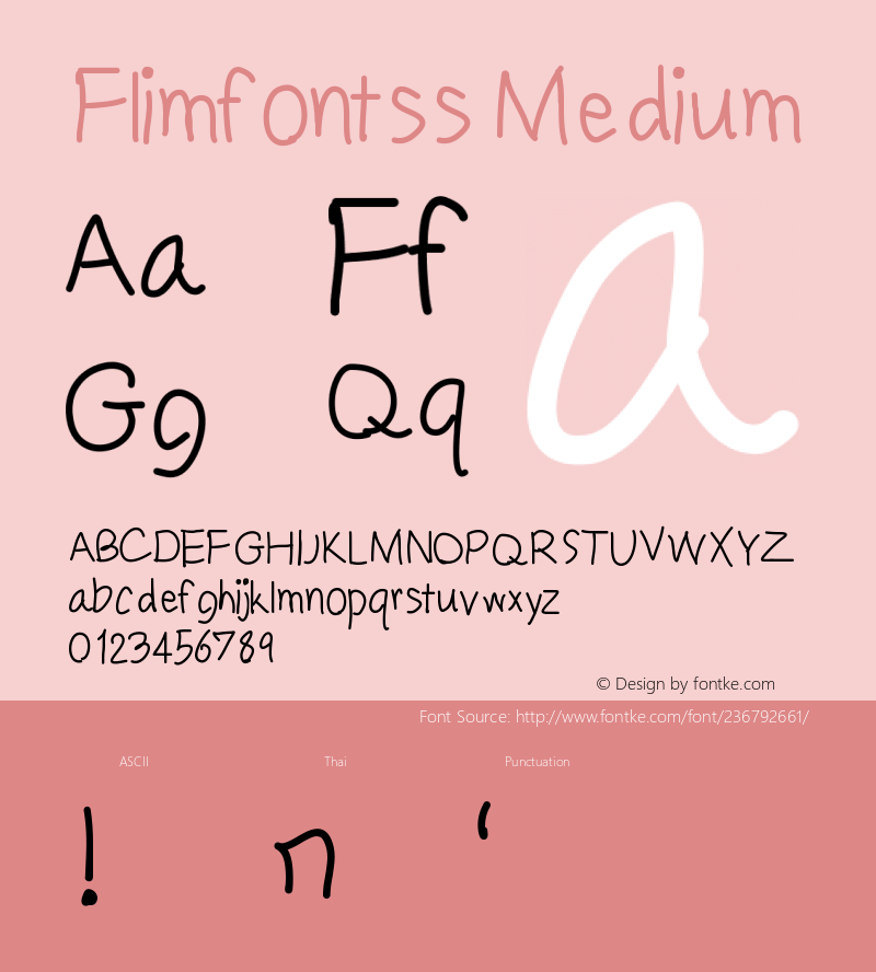 Flimfontss Version 001.000图片样张