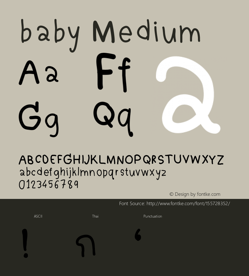 baby Version 001.000 Font Sample