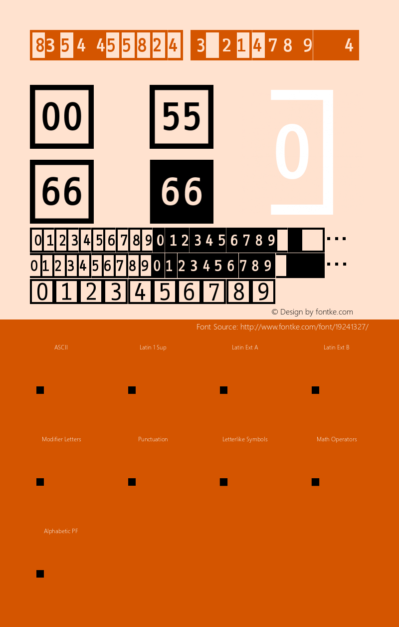 InfoOffice-NumbersTwo Version 001.000 Font Sample