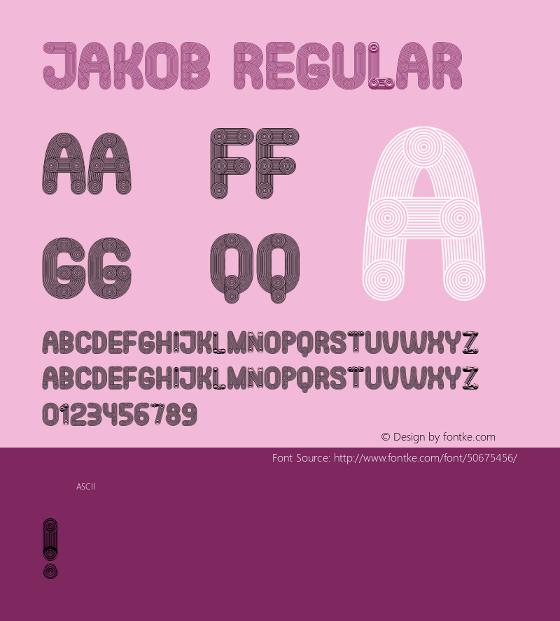 Jakob Regular Version 1.000 Font Sample