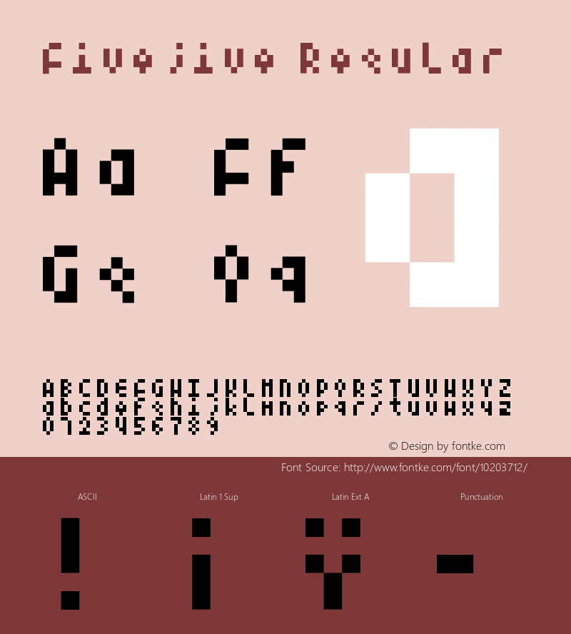 Fivejive Regular 001.000 Font Sample