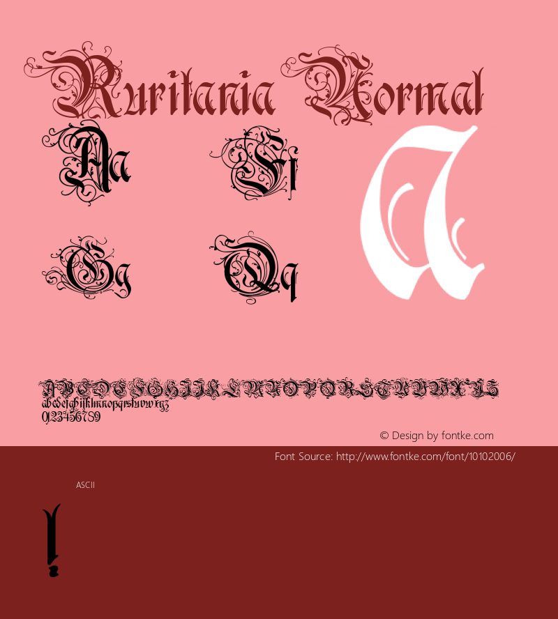 Ruritania Normal 1.0 Font Sample