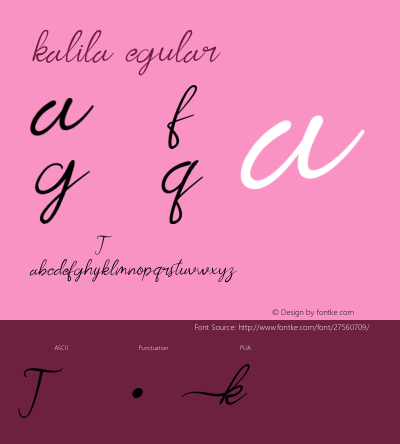 kalila  Font Sample