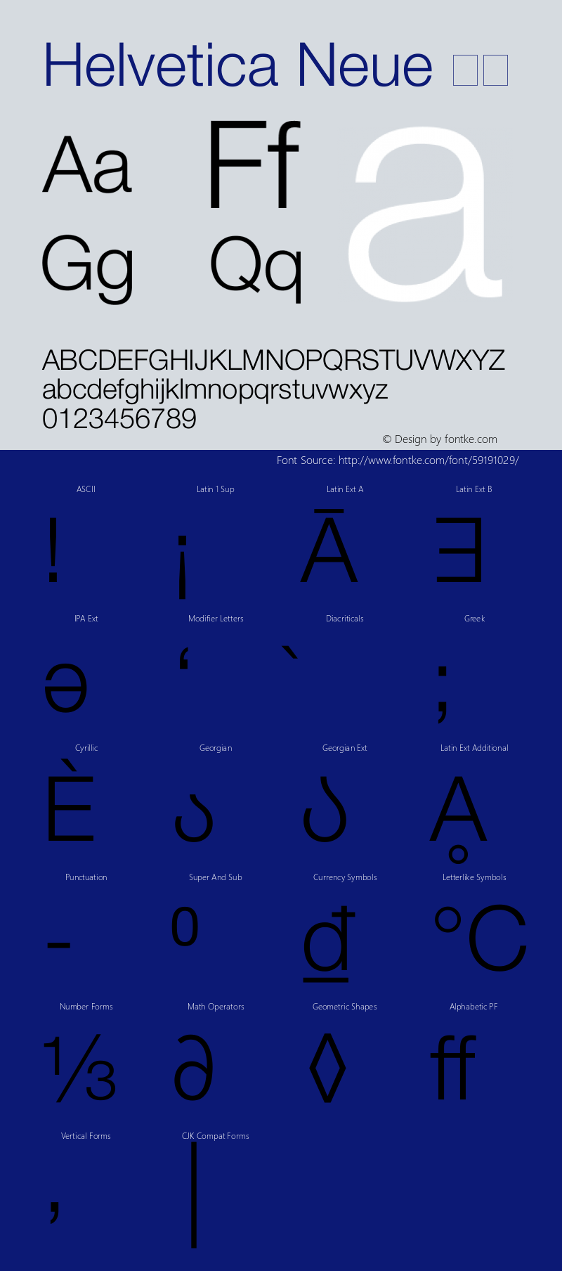 .Helvetica Neue Interface Light  Font Sample