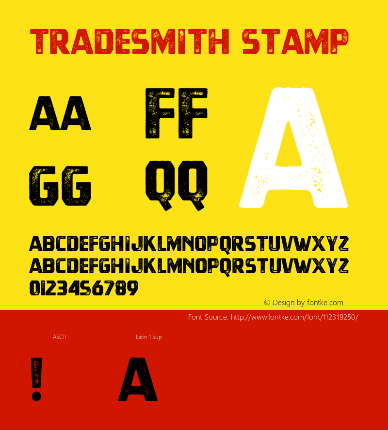 Tradesmith Stamp Version 1.000;PS 001.000;hotconv 1.0.88;makeotf.lib2.5.64775 Font Sample