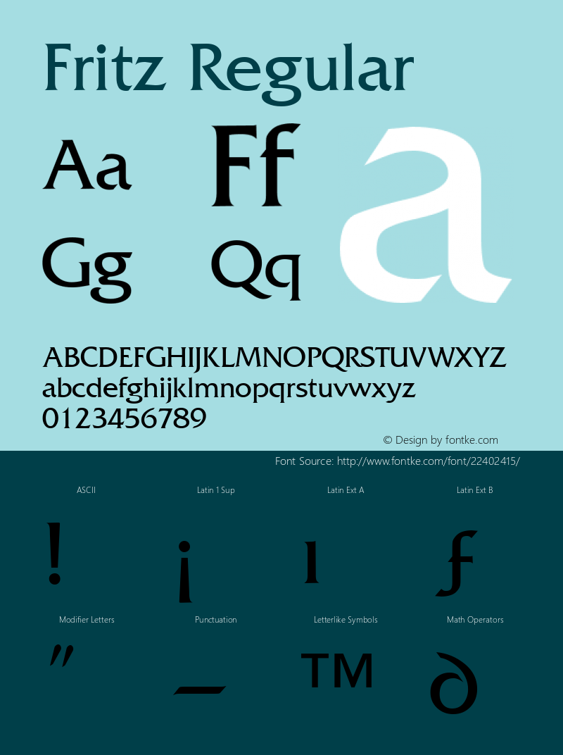Fritz Regular Altsys Fontographer 3.5  8/3/92 Font Sample