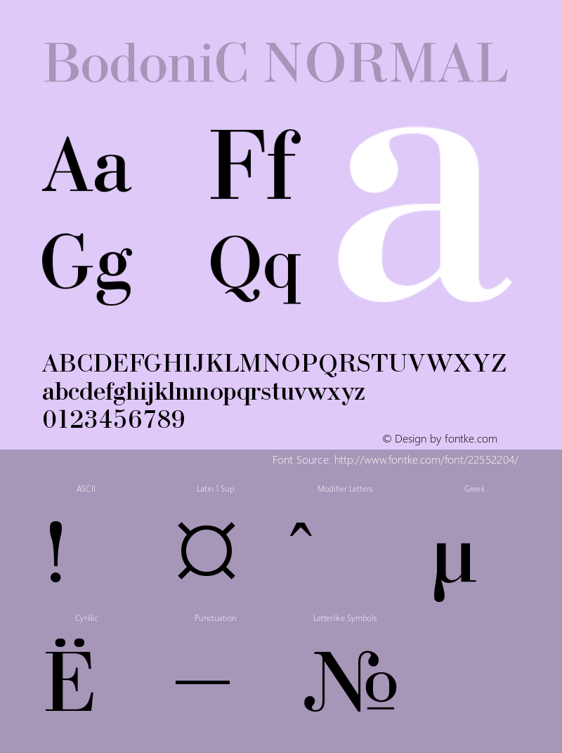 PT Bodoni Cyrillic Version 001.000 Font Sample