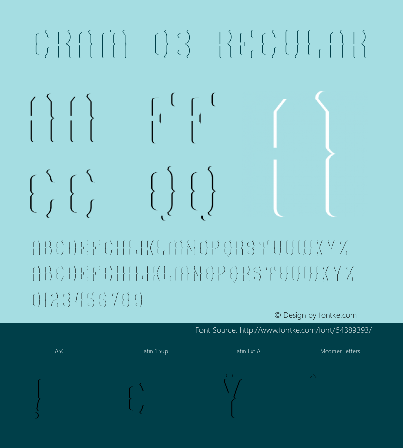 GRAM 03 Version 1.00;February 10, 2019;FontCreator 11.5.0.2427 64-bit Font Sample