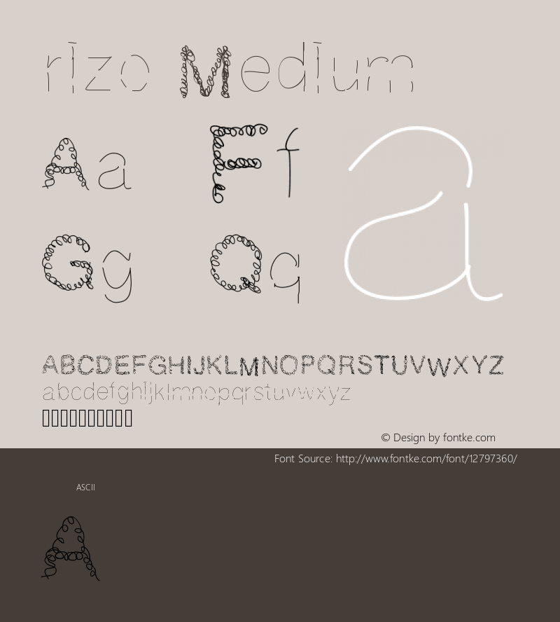 rizo Medium Version 001.000 Font Sample