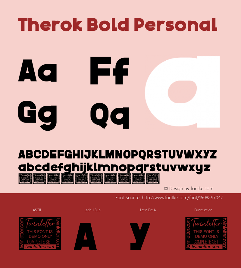 Therok Bold Personal Version 1.001;Fontself Maker 3.5.4 Font Sample