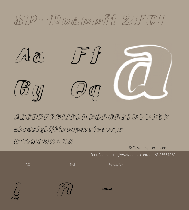 SP-Ruammit 2FCI Version 2.000;December 8, 2021;FontCreator 14.0.0.2793 64-bit图片样张