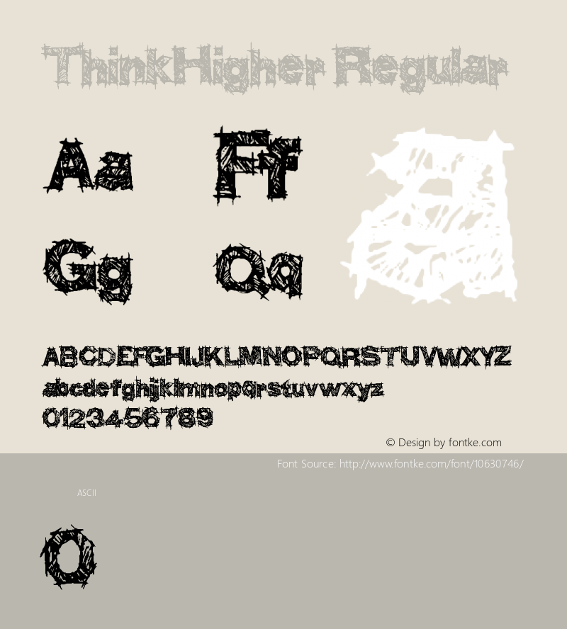 ThinkHigher Regular Version 1.00 January 1, 2015, initial release Font Sample