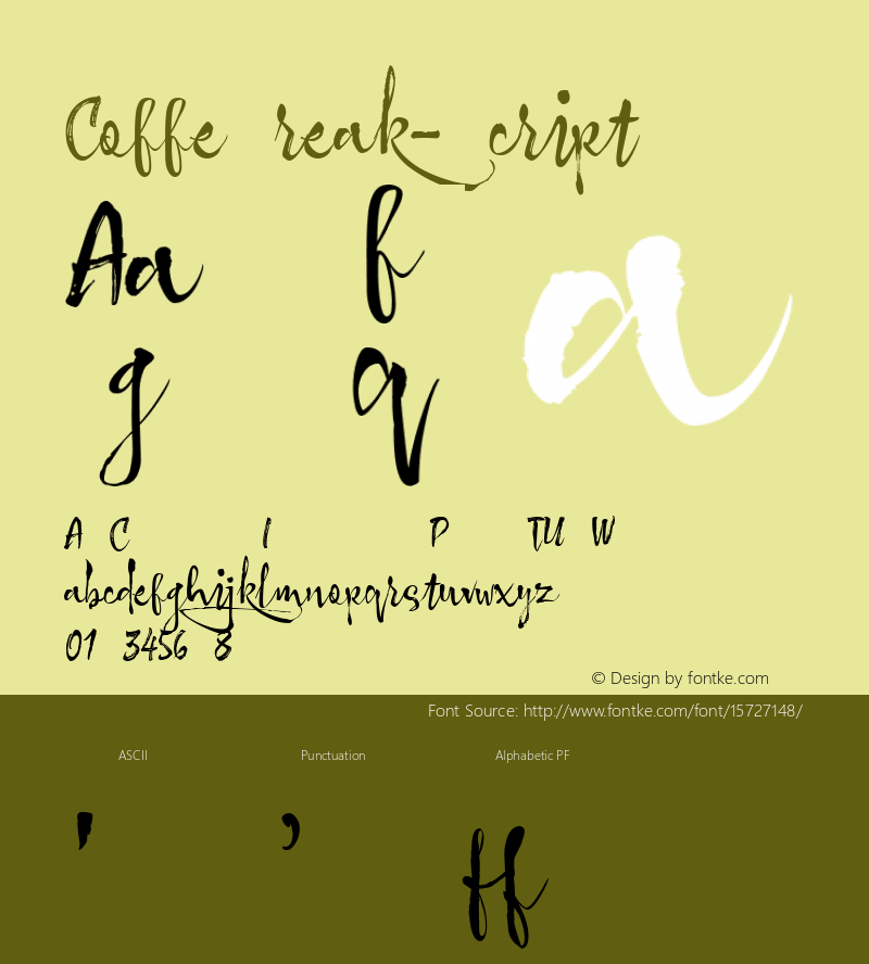 CoffeBreak-Script2 ☞ 1.000;com.myfonts.easy.andinistas.coffeebreak.script2.wfkit2.version.4tx2 Font Sample