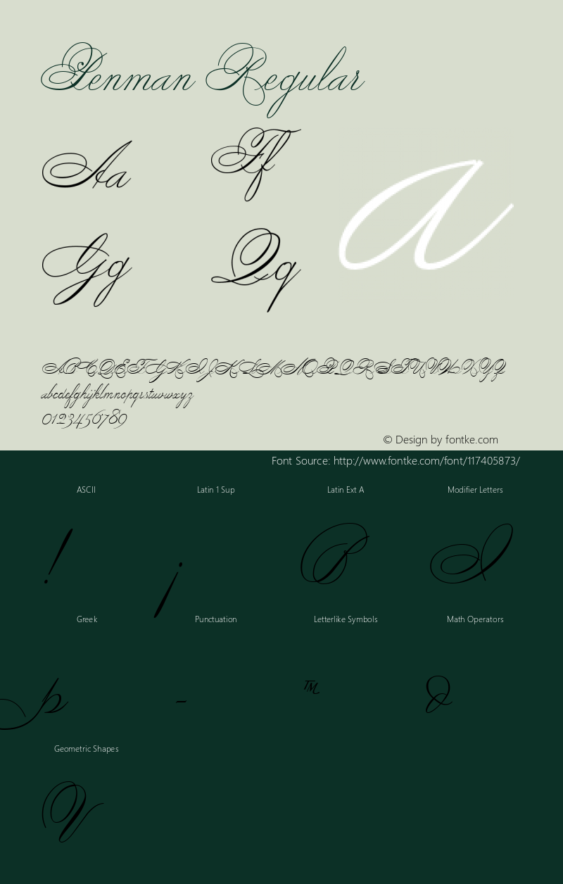 Penman W05 Regular Version 4.10 Font Sample