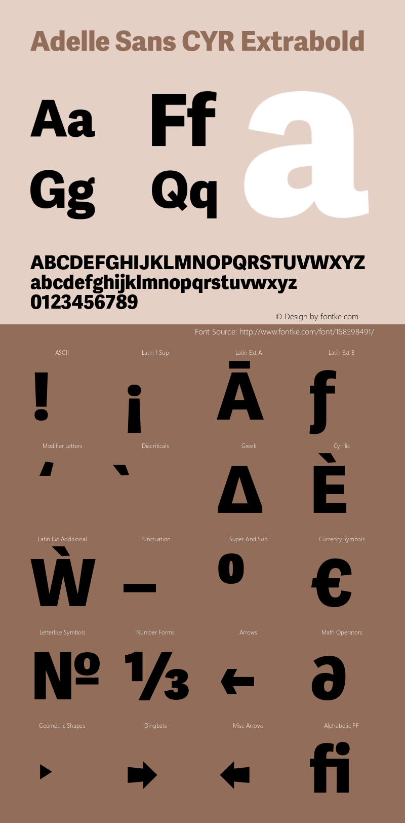 Adelle Sans CYR Extrabold Version 3.000;hotconv 1.0.109;makeotfexe 2.5.65596图片样张