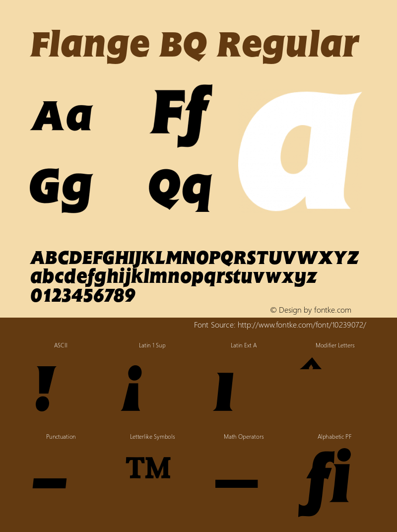 Flange BQ Regular 001.000 Font Sample