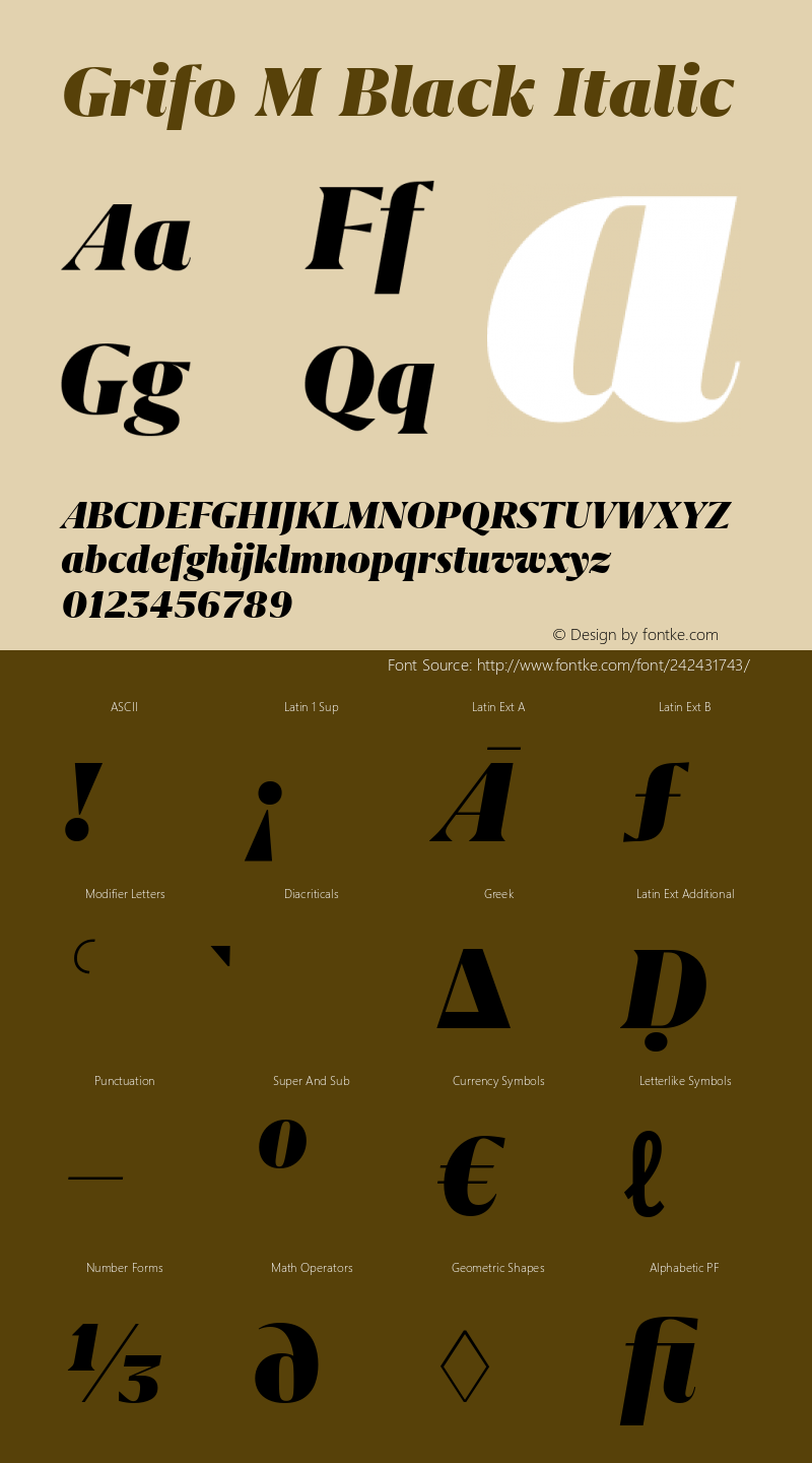 Grifo M Black Italic Version 2.003图片样张