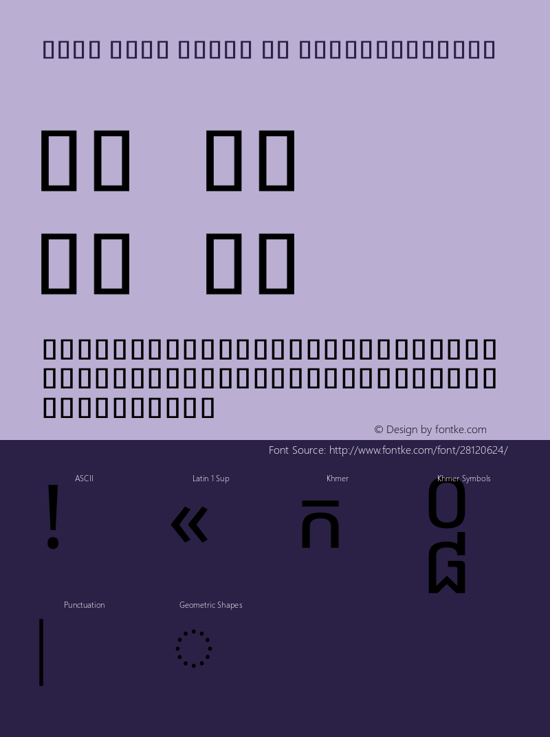 Noto Sans Khmer UI SemiCondensed Version 2.001 Font Sample