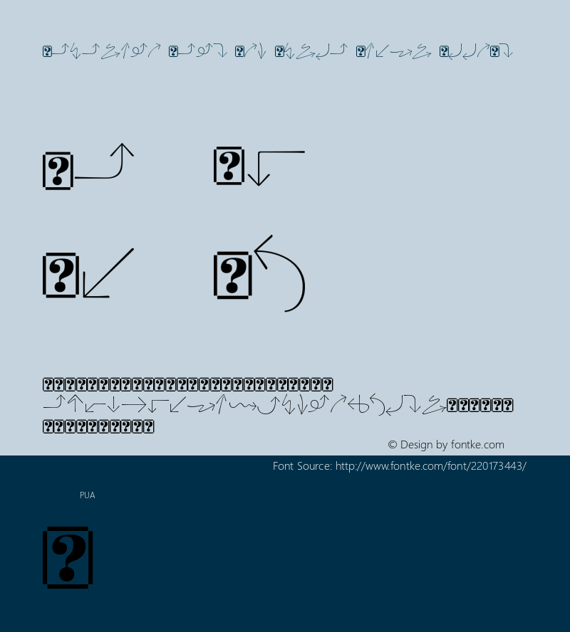 Palatino Sans Com Ultra Light Arrows Version 1.10图片样张