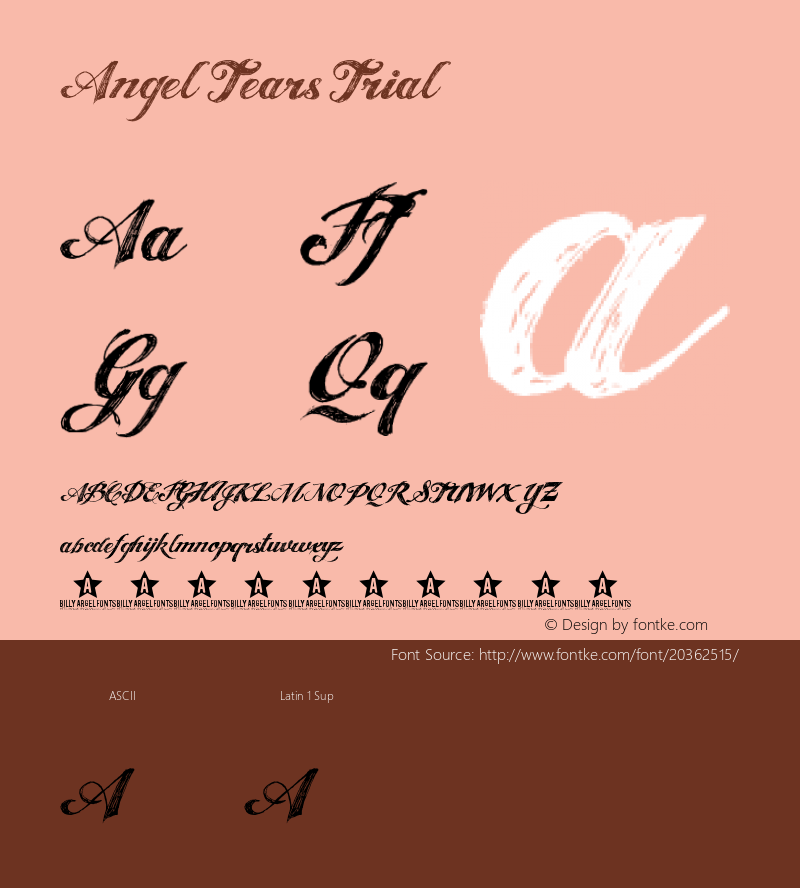 Angel Tears Version 1.000 Font Sample