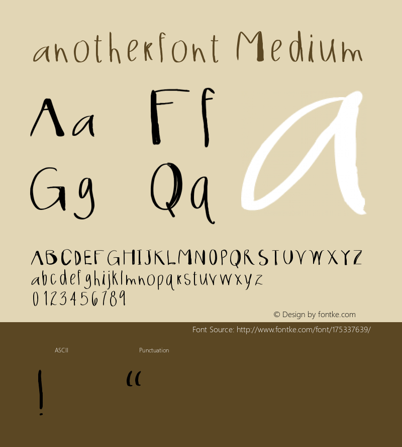 anotherfont Version 001.000图片样张