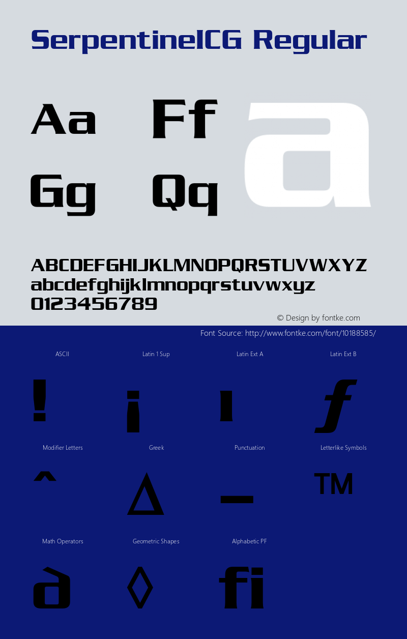 SerpentineICG Regular 001.000 Font Sample