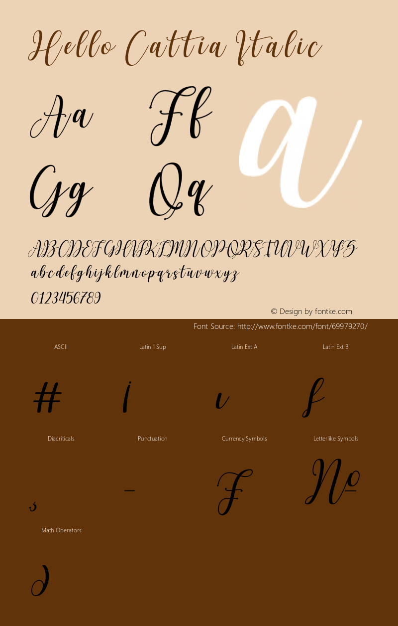 Hello Cattia Italic Version 1.00;July 3, 2020;FontCreator 12.0.0.2555 64-bit Font Sample