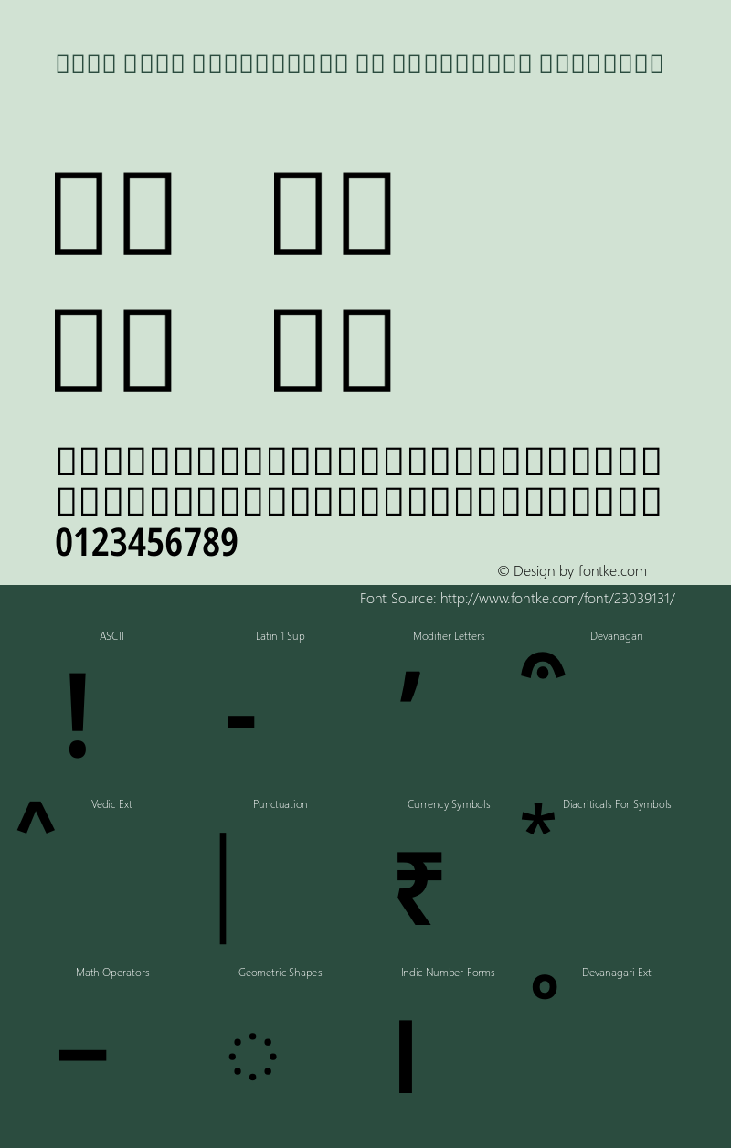 Noto Sans Devanagari UI Condensed SemiBold Version 1.902 Font Sample